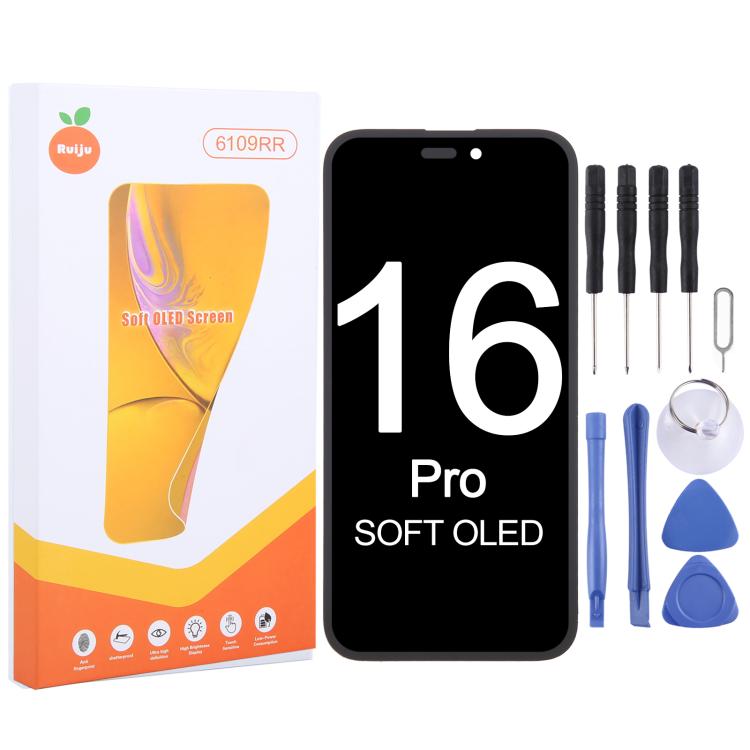 RJ Soft OLED Screen, For iPhone 17 Pro Max, For iPhone 17 Pro, For iPhone 17, For iPhone 16 Pro Max, For iPhone 16 Pro, For iPhone 16 Plus, For iPhone 16, For iPhone 15 Pro Max, For iPhone 15 Pro, For iPhone 15 Plus, For iPhone 15, For iPhone 14 Plus  ...