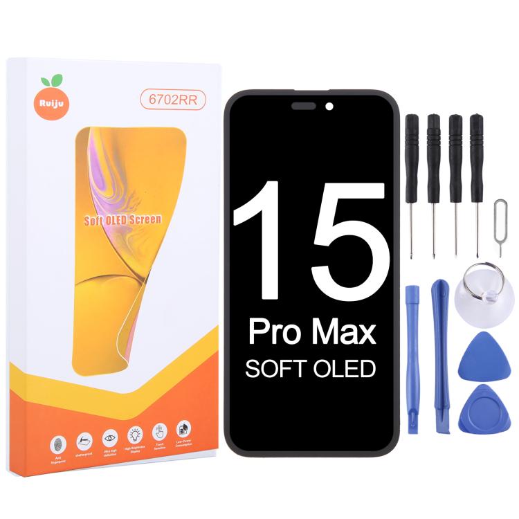 RJ Soft OLED Screen, For iPhone 17 Pro Max, For iPhone 17 Pro, For iPhone 17, For iPhone 16 Pro Max, For iPhone 16 Pro, For iPhone 16 Plus, For iPhone 16, For iPhone 15 Pro Max, For iPhone 15 Pro, For iPhone 15 Plus, For iPhone 15, For iPhone 14 Plus  ...