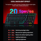 Lenovo GK10 RGB 98 Keys Wired Mechanical Keyboard, Tea Axis, Red Axis, Blue Axis