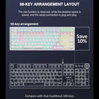 Lenovo GK10 RGB 98 Keys Wired Mechanical Keyboard, Tea Axis, Red Axis, Blue Axis