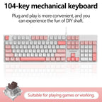 Lenovo GK10 RGB 104 Keys Wired Mechanical Keyboard, Tea Axis, Red Axis, Blue Axis