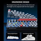 Lenovo GK10 RGB 98 Keys Three Modes Wireless Mechanical Keyboard, Tea Axis, Red Axis, Blue Axis
