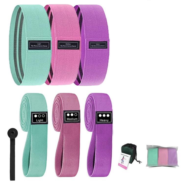 Knitted Yoga Resistance Band Glute Training Assistance Stretching Elastic Band, White Low Elasticity, Mint Low Elasticity, Pink High Elasticity, Pink Medium Elasticity, Black High Elasticity, Dark Green High Elasticity, Sky Blue High Elasticity        ...