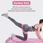 Knitted Yoga Resistance Band Glute Training Assistance Stretching Elastic Band, White Low Elasticity, Mint Low Elasticity, Pink High Elasticity, Pink Medium Elasticity, Black High Elasticity, Dark Green High Elasticity, Sky Blue High Elasticity        ...