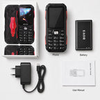 HE248 Rugged Style Phone, 2.4 inch, 3D Keys Network: 2G, Dual SIM, BT, Torch, Russian Keyboard, EU Plug, US Plug, UK Plug