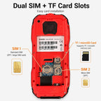 HE248 Rugged Style Phone, 2.4 inch, 3D Keys Network: 2G, Dual SIM, BT, Torch, Russian Keyboard, No Power Plug
