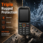 HP290Z 4G IP68 Rugged Phone, 2.8 inch, 3000mAh Battery, Network: 4G, BT, FM, SOS, Torch, With Charging Dock, EU Plug, US Plug, UK Plug