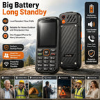 HP290Z 4G IP68 Rugged Phone, 2.8 inch, 3000mAh Battery, Network: 4G, BT, FM, SOS, Torch, With Charging Dock, EU Plug, US Plug, UK Plug