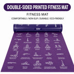PVC Double-Sided Printed Fitness Training Non-slip Yoga Mat, 4mm
