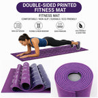 PVC Double-Sided Printed Fitness Training Non-slip Yoga Mat, 4mm