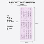 Double-Sided Non-slip Professional Silent Fitness Training Yoga Mat, 6mm