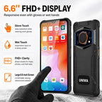 UNIWA NR6600 Rugged Phone, 12GB+256GB, 6.6 inch Android 12.0 MediaTek Dimensity 7050 Octa Core, 8000mAh Battery, Network: 5G, NFC, PTT, OTG, EU Plug, US Plug, UK Plug, AU Plug