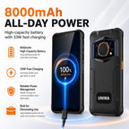 UNIWA NR6600 Rugged Phone, 12GB+256GB, 6.6 inch Android 12.0 MediaTek Dimensity 7050 Octa Core, 8000mAh Battery, Network: 5G, NFC, PTT, OTG, EU Plug, US Plug, UK Plug, AU Plug