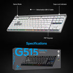 Logitech G515 RAPID TKL Magnetic Switches Wired Gaming Keyboard
