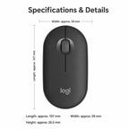 Logitech PEBBLE 2.0 M350S 4000DPI Ultra-Thin Dual-Mode Wireless Bluetooth Mouse