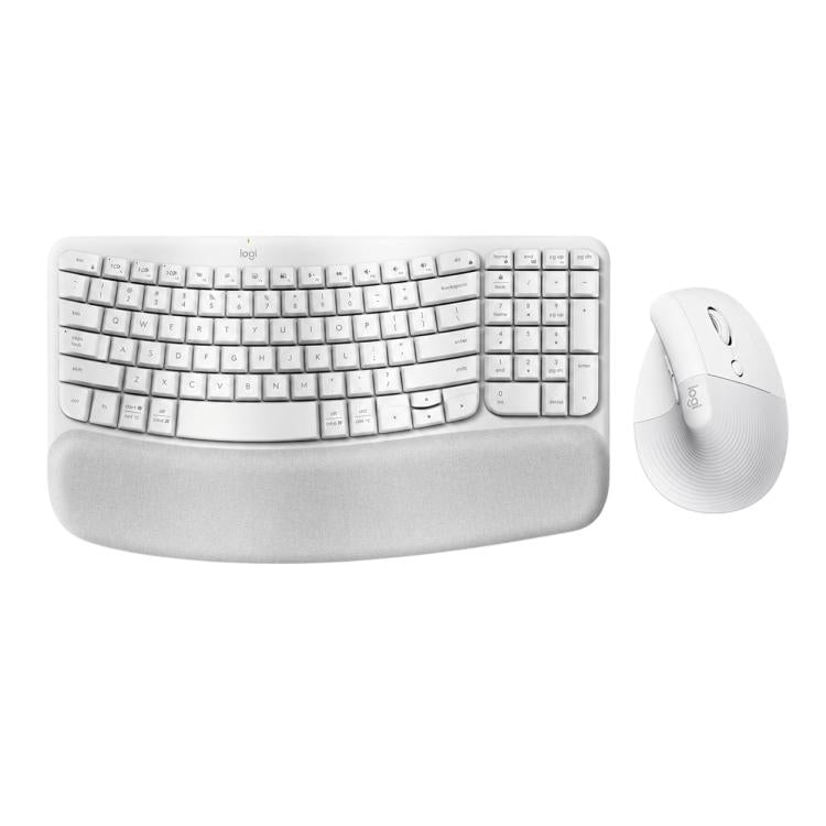 Logitech WAVE KEYS LIFT COMBO Wireless Ergonomic Keyboard Mouse Set