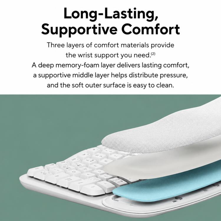 Logitech WAVE KEYS LIFT COMBO Wireless Ergonomic Keyboard Mouse Set
