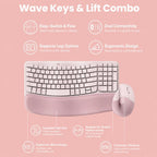 Logitech WAVE KEYS LIFT COMBO Wireless Ergonomic Keyboard Mouse Set