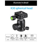 BEXIN BX255C K30 Portable Carbon Fiber Tripod for Camera Dslr, BX255C
