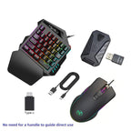 HXSJ Master-P5+V100+A867 Gaming Keyboard and Mouse Adapter Set for PS5, Master-P5+V100+A867