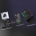 HXSJ Master-P5+V100+A867 Gaming Keyboard and Mouse Adapter Set for PS5, Master-P5+V100+A867