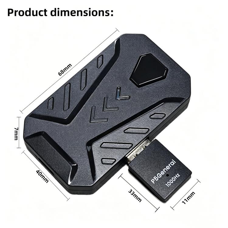 HXSJ Master-P5+V100+A867 Gaming Keyboard and Mouse Adapter Set for PS5, Master-P5+V100+A867