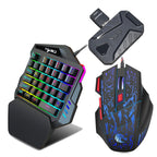 HXSJ Master-P5+V100+H300 Gaming Keyboard and Mouse Adapter Set for PS5, Master-P5+V100+H300