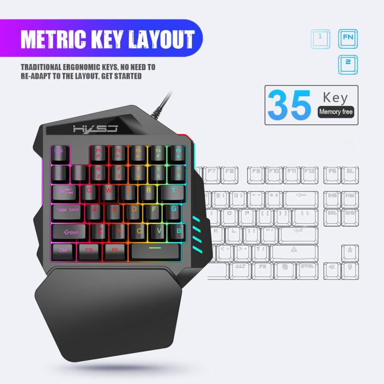 HXSJ Master-P5+V100+H300 Gaming Keyboard and Mouse Adapter Set for PS5, Master-P5+V100+H300