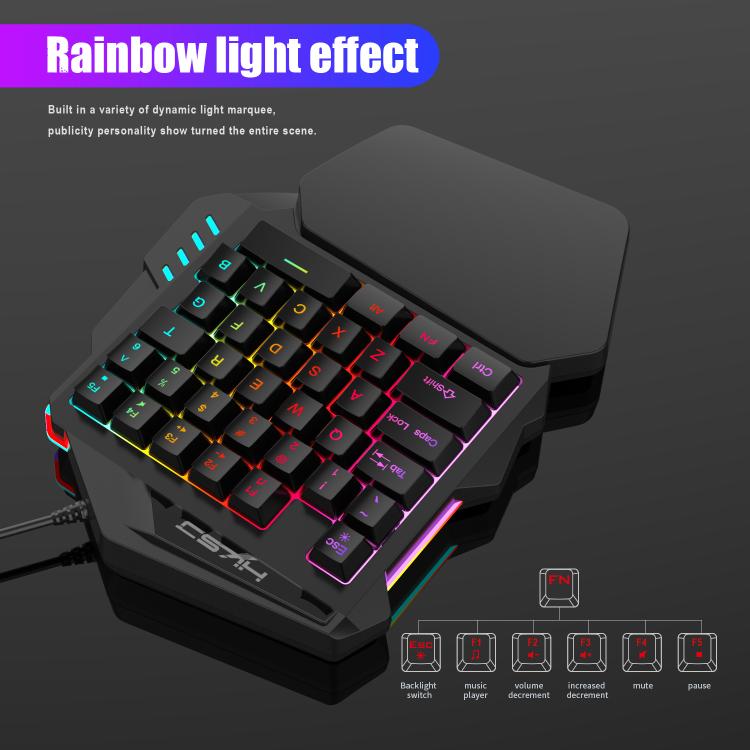 HXSJ Master-P5+V100+H300 Gaming Keyboard and Mouse Adapter Set for PS5, Master-P5+V100+H300
