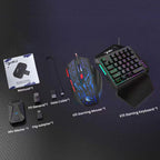 HXSJ Master-P5+V100+H300 Gaming Keyboard and Mouse Adapter Set for PS5, Master-P5+V100+H300