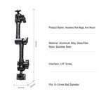 O-Type Magic Arm Mount 1/4 inch Ball Head Bracket, Magic Arm, Magic Arm with Adapter