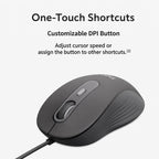 Logitech M520 Business Quiet Wired Office Mouse, M520