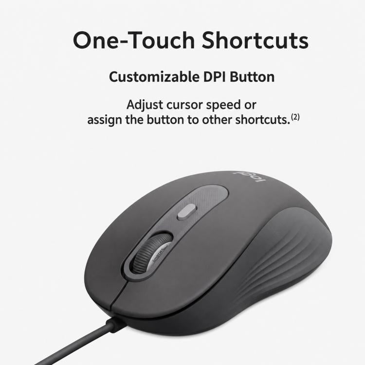 Logitech M520 Business Quiet Wired Office Mouse, M520