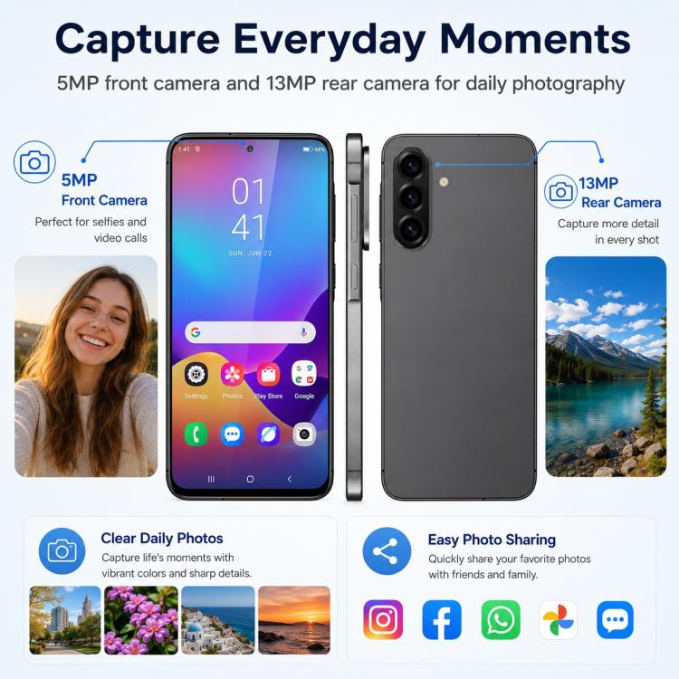 W&O X56, 3GB+32GB, 6.75 inch Android 12.0 Mediatek MT6762 Octa Core, Network: 4G, OTG, EU Plug, US Plug, UK Plug, AU Plug