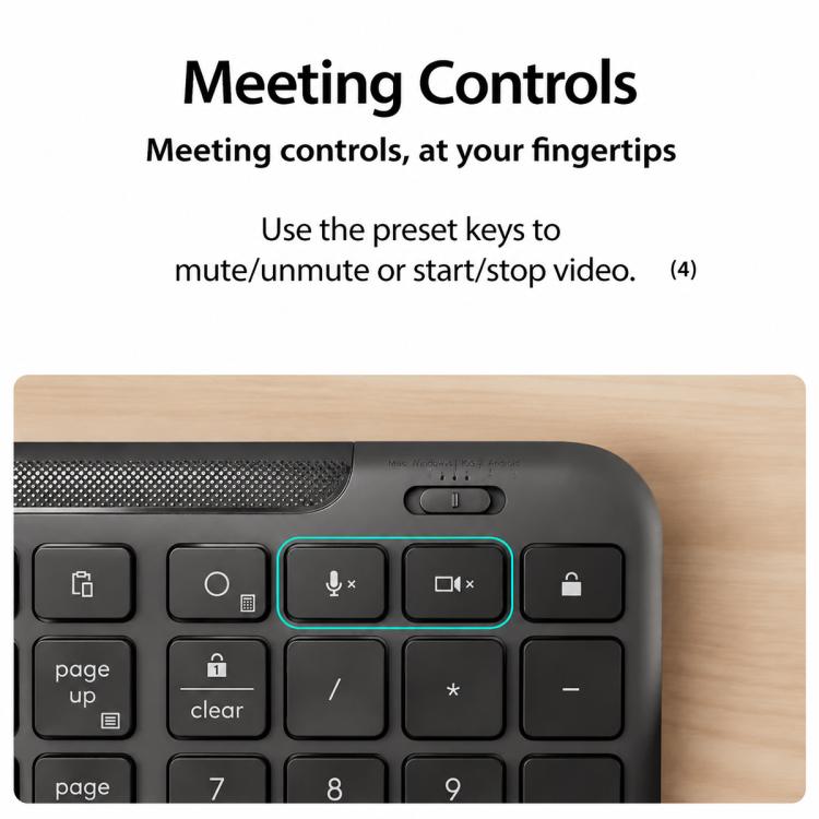 Logitech K620 Silent Wired Office AI Keyboard, K620