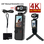 Q8 2 inch IPS Screen 4K Portable Multifunctional Camera
