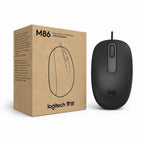 Logitech M86 1000DPI USB-A Port Wired Mouse, M86