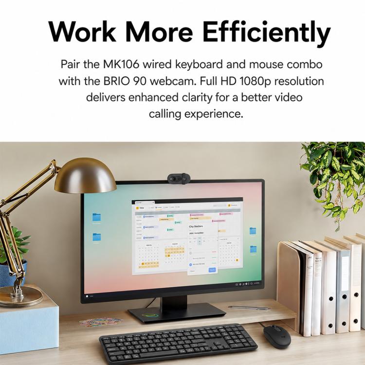 Logitech MK106 Wired Keyboard and Wired Mouse Combo