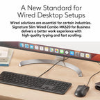 Logitech MK620 Signature Slim Wired Keyboard and Wired Mouse Combo for Business