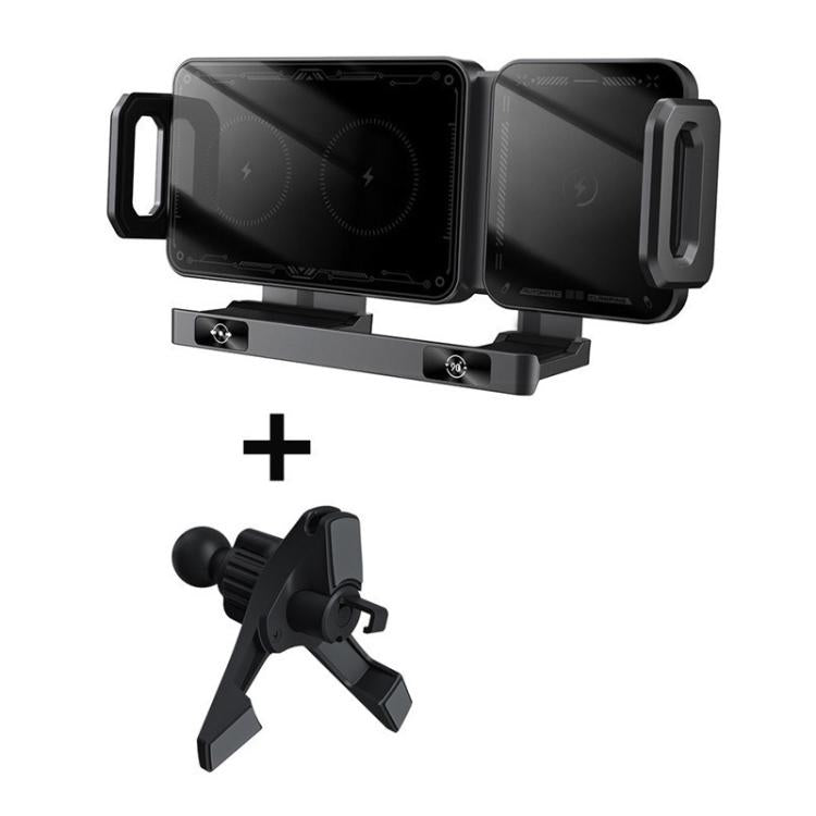 X06 Foldable Screen 15W Wireless Charger Rotating Navigation Bracket, Bat Bracket, Grey Bracket + Tripod, Black Bracket + Tripod, Black Bracket + Suction Cup, Only Black Bracket, Grey Bracket + Suction Cup, Only Grey Bracket