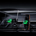 A03 Car Single Coil 15W Wireless Charger Rotating Navigation Bracket, A03 (Black)