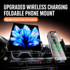 A03 Car Single Coil 15W Wireless Charger Rotating Navigation Bracket, A03 (Black)