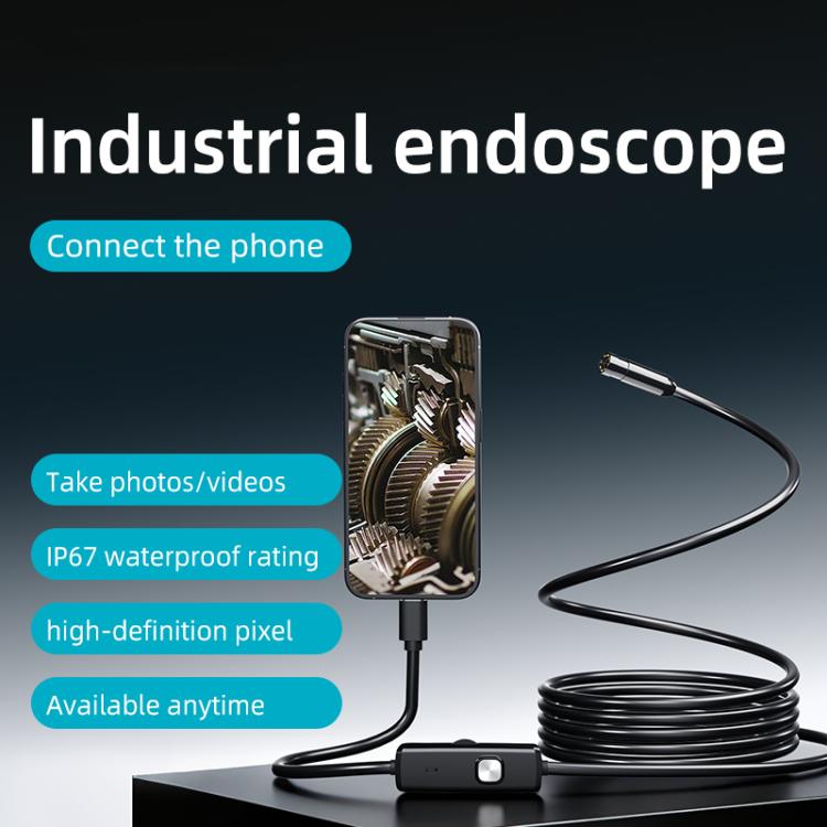 AN112T Type-C and 8 Pin IP67 8LEDs 5.5mm Industry Digital Endoscope, 1m Flexible Cable, 2m Flexible Cable, 3.5m Flexible Cable, 5m Flexible Cable, 10m Flexible Cable, 1m Hard Cable, 2m Hard Cable, 3.5m Hard Cable, 5m Hard Cable, 10m Hard Cable
