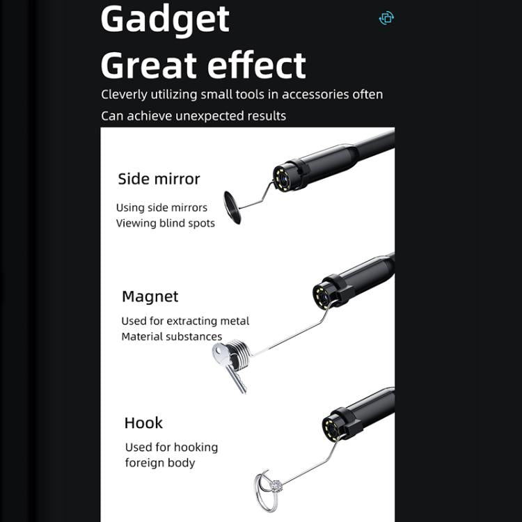 AN112T Type-C, Micro USB and 8 Pin IP67 8LEDs 8mm Industry Digital Endoscope, 1m Flexible Cable, 2m Flexible Cable, 3.5m Flexible Cable, 5m Flexible Cable, 10m Flexible Cable, 1m Hard Cable, 2m Hard Cable, 3.5m Hard Cable, 5m Hard Cable, 10m Hard Cable