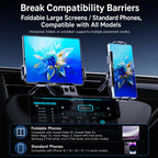 Q7S Car Dual Coil 15W Wireless Charger Rotating Bracket