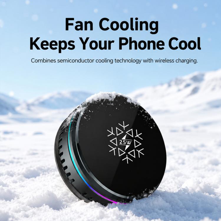 S35 Magnetic Cooling 25W Wireless Fast Charger Car Air Outlet Holder