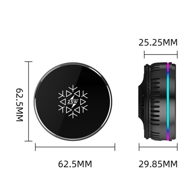 S35 Magnetic Cooling 25W Wireless Fast Charger Car Air Outlet Holder