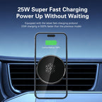 S35 Magnetic Cooling 25W Wireless Fast Charger Car Air Outlet Holder