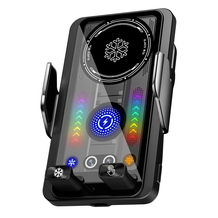 A1 Magnetic Cooling 15W Wireless Fast Charger Car Air Outlet Holder, Bracket + Air Vent Clip + Suction Cup, Bracket