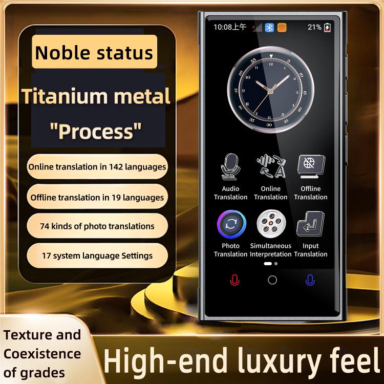 V2 4.04 inch Screen Portable AI Smart Translator Support 142 Online Languages, V2